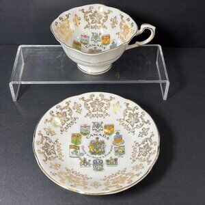 Paragon Tea Cup And Saucer Canada Coats Of Arms & Emblems Fine Bone China UK
